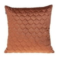 thumbnail image 1 of Parkland Collection Bazyli Transitional Quilted Burnt Orange Throw Pillow, 1 of 7