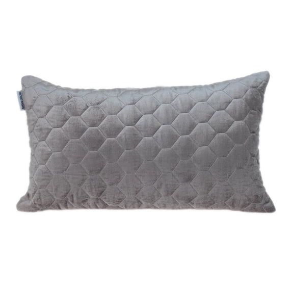 Parkland Collection Bazyli Transitional Quilted Taupe Throw Pillow