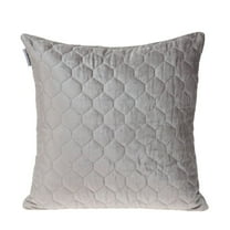 Parkland Collection Bazyli Transitional Quilted Taupe Throw Pillow