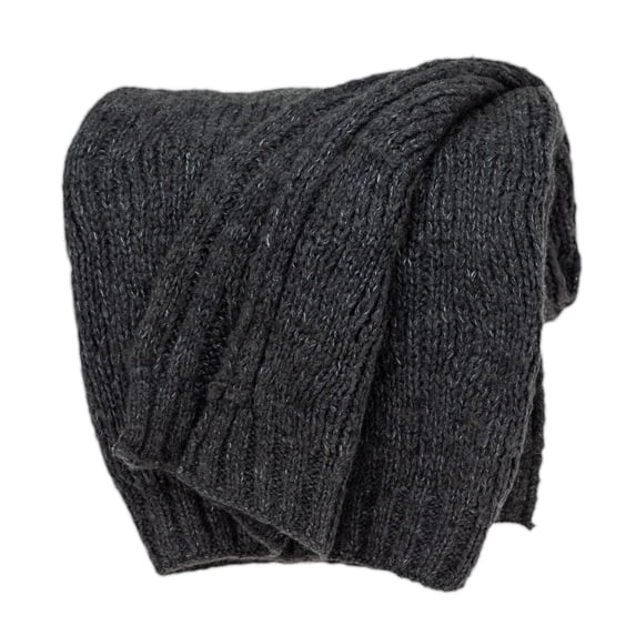 Parkland Collection Carol Self Patterned Gray 52" x 52" WOVEN HANDLOOM Throw