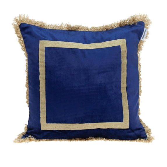 Parkland Collection Transitional Blue Throw Pillow
