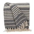 thumbnail image 1 of Parkland Collection Centra 67x52" Chevron Stripe Cotton Throw Blanket in Beige, 1 of 5