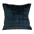 thumbnail image 1 of Parkland Collection Cerro Dark Blue Solid Quilted Throw Pillow Cover, 1 of 6