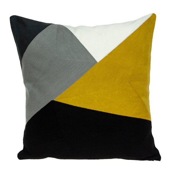 Parkland Collection Contix Contemporary Multicolor Pillow Cover With Down Insert