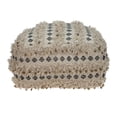 thumbnail image 1 of Parkland Collection Danbee Transitional Beige Handwoven Puff, 1 of 5
