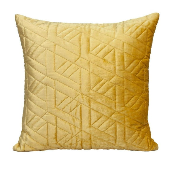 Parkland Collection Delta Transitional Quilted Yellow Throw Pillow