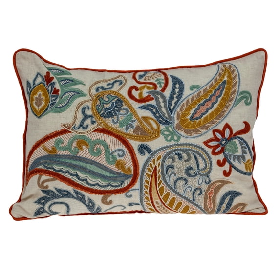 Parkland Collection Dora Transitional Beige Pillow Cover with Poly Insert
