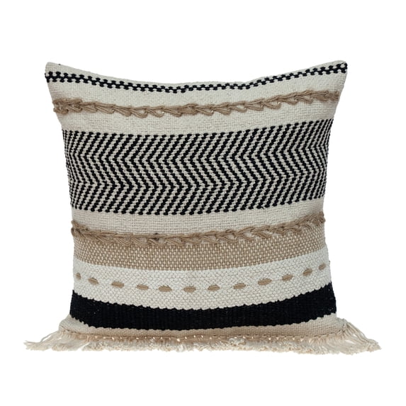 Parkland Collection Finn Transitional Beige Throw Pillow