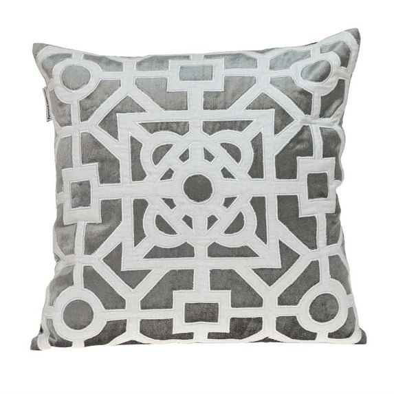 Parkland Collection Hazel Transitional Gray Throw Pillow