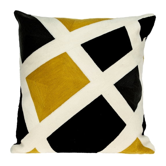Parkland Collection Helix Contemporary White Pillow Cover