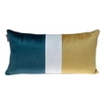 thumbnail image 1 of Parkland Collection Hiro 12x24" Striped Fabric Throw Pillow in Yellow/Teal, 1 of 5