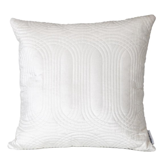 Parkland Collection Iphis Transitional Quilted White Throw Pillow