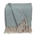 thumbnail image 1 of Parkland Collection Isla Transitional Blue 52" x 67" WOVEN HANDLOOM Throw, 1 of 4
