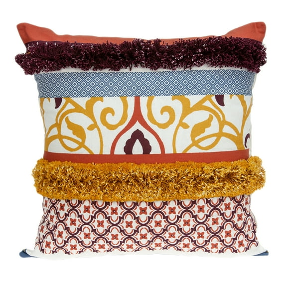 Parkland Collection Juno Bohemian Multicolor Pillow Cover With Down Insert