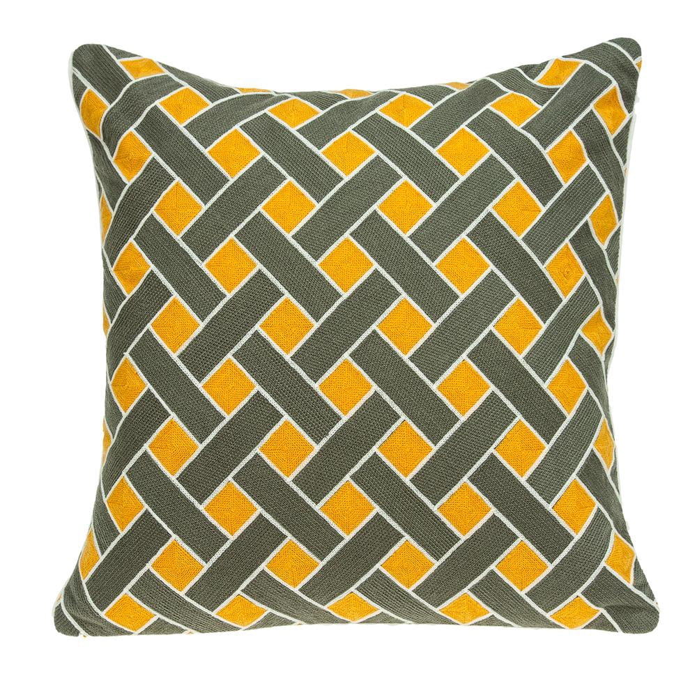 Parkland Collection Kain Gray and Orange Decorative Throw Pillow, 20 x ...