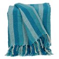 thumbnail image 1 of Parkland Collection Keena 67x52" Stripe Cotton Fabric Throw Blanket in Blue, 1 of 6