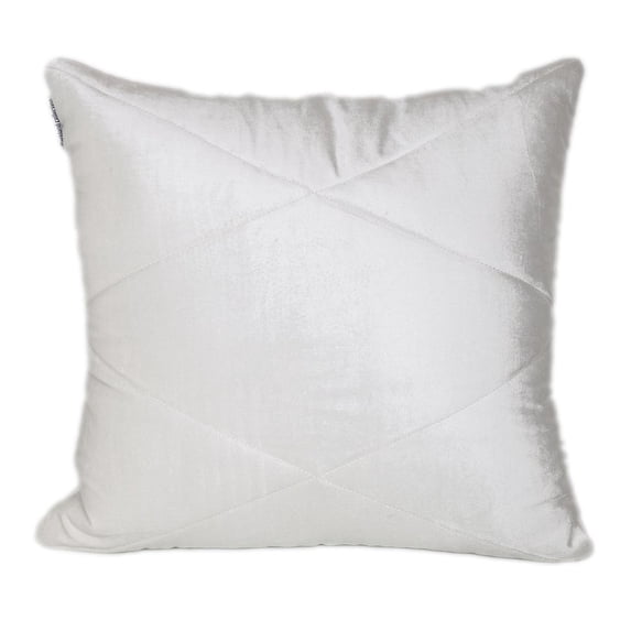 Parkland Collection Koko Transitional Quilted White Throw Pillow