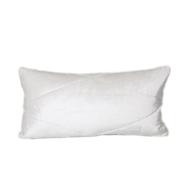 Parkland Collection Koko Transitional Quilted White Throw Pillow