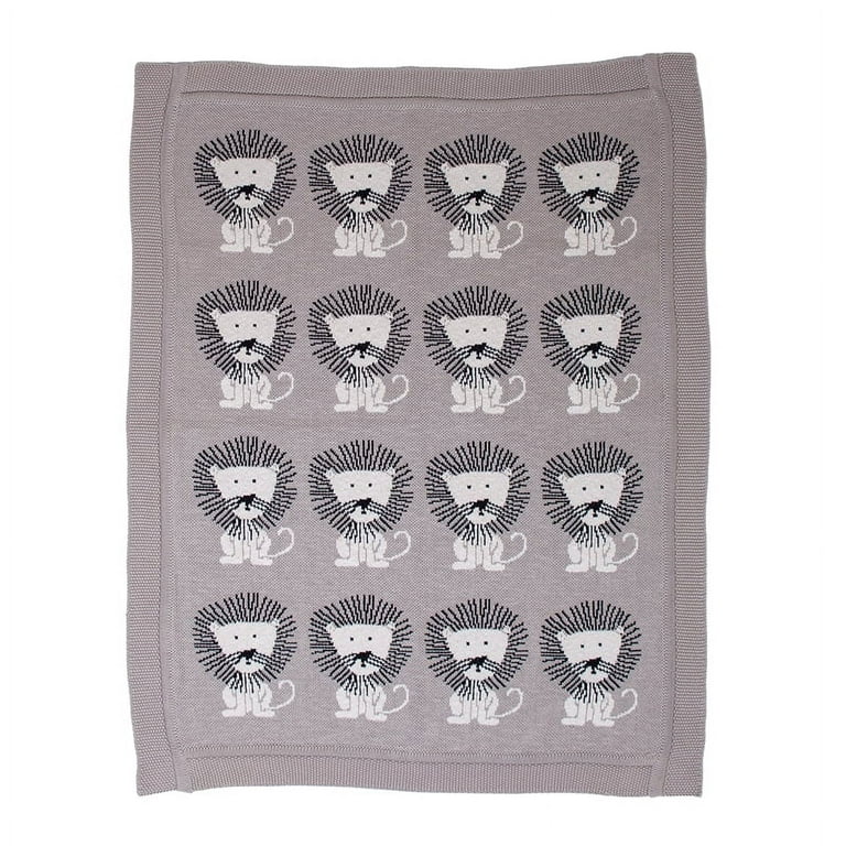 Parkland Collection Lion King Light Grey Knitted Baby Blanket BTRK21165 Walmart
