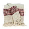 thumbnail image 1 of Parkland Collection Meena Transitional Multicolored Handloomed 52" x 67" Cotton Throw Blanket, 1 of 6