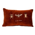 thumbnail image 1 of Parkland Collection Mira 12x20" Insect Cotton Throw Pillow in Rust Red/Gold, 1 of 6
