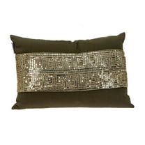 Parkland Collection Misty Transitional Olive Lumbar Throw Pillow
