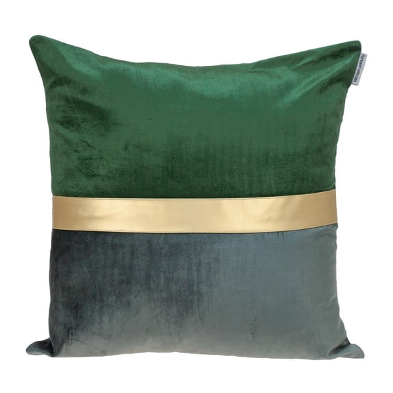 Parkland Collection Myra 20x20" Striped Fabric Throw Pillow in Green