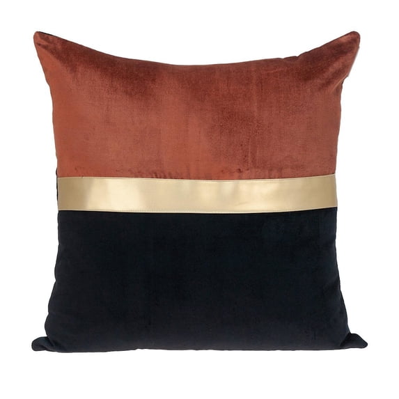 Parkland Collection Myra 20x20" Striped Fabric Throw Pillow in Orange