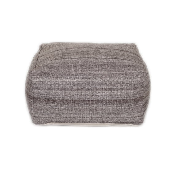 Parkland Collection Nadia Transitional Grayish Brown Pouf