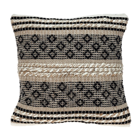 Parkland Collection Nate Transitional Beige Throw Pillow