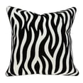 thumbnail image 1 of Parkland Collection PILA11003D Simba Black & White Square Transitional Pillow Cover with Down Insert - 20 x 20 x 7 in., 1 of 10