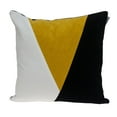 thumbnail image 1 of Parkland Collection Arcas 20x20" Geometric Cotton Throw Pillow in Black/Yellow, 1 of 6