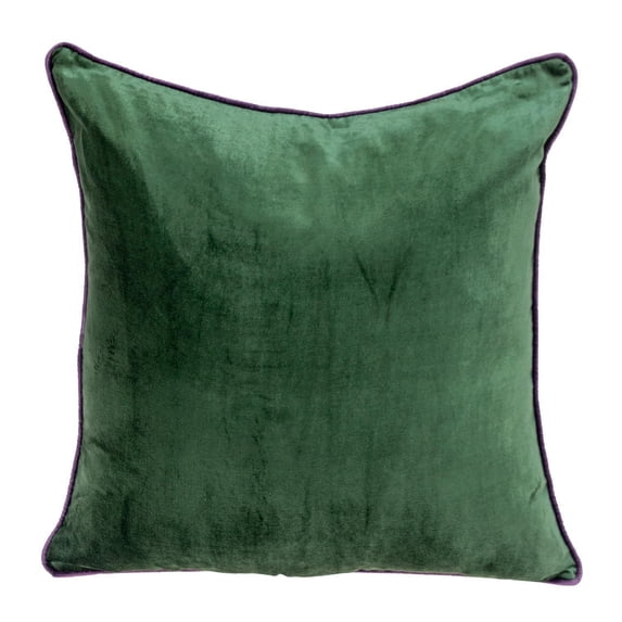 Parkland Collection Khole 20x20" Solid Fabric Throw Pillow in Olive Green/Taupe