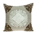 thumbnail image 1 of Parkland Collection Pilar 20x20" Damask Cotton Throw Pillow in Beige/White, 1 of 10
