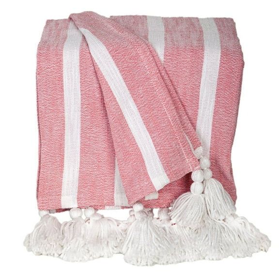 Pink Cotton Slub Throw 50 x 60 by Parkland Collection for Your Living Space