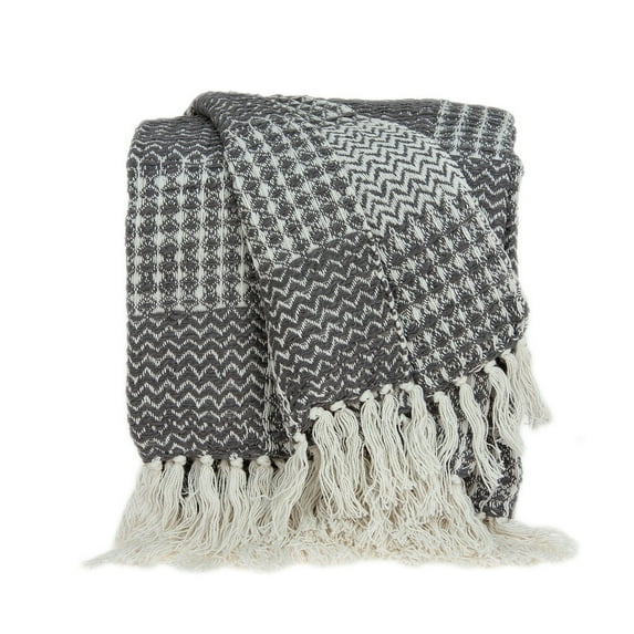 Parkland Collection Puka Multicolored  52" x 67" Cotton Throw Blanket