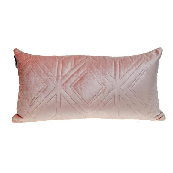 Parkland Collection Reta 12x24" Quilted Fabric Throw Pillow in Pink