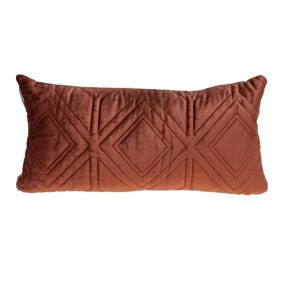Parkland Collection Reta Transitional Quilted Burnt Orange Throw Pillow
