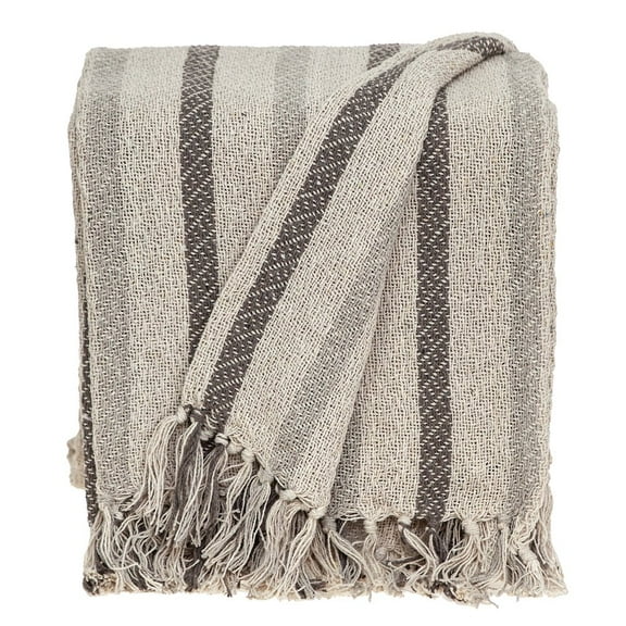Parkland Collection Robby Transitional Beige 52" X 67" Woven Handloom Throw