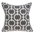 thumbnail image 1 of Parkland Collection Rounder Gray and White Decorative Throw Pillow, 20 x 20 Cotton Square Pillow, 1 of 6