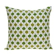 thumbnail image 1 of Nassau Collection Geometric Ogee Square Cotton Throw Pillow - 20" - Green and White, 1 of 4