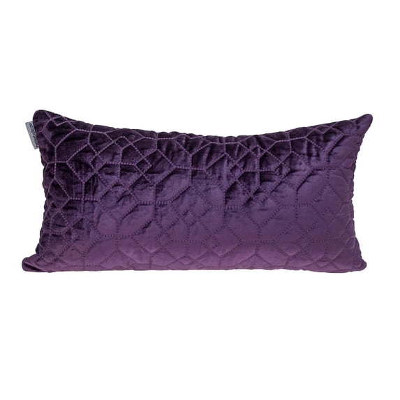 Parkland Collection Sora 12x24" Quilted Fabric Throw Pillow in Purple