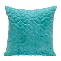 Parkland Collection Sora Transitional Quilted Aqua Throw Pillow