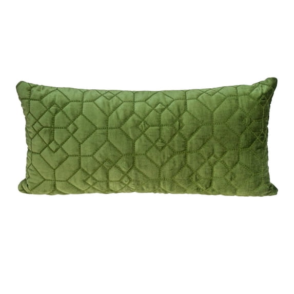 Parkland Collection Sora Transitional Quilted Olive Throw Pillow