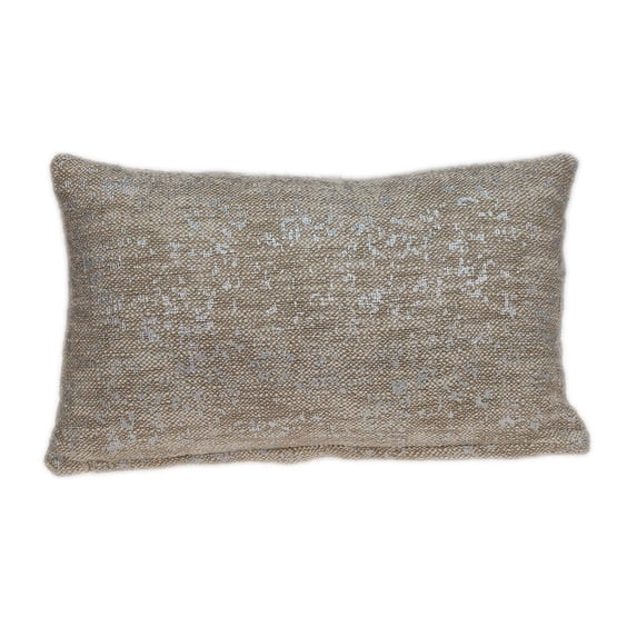 Parkland Collection Stella 12x20" Woven Cotton Fabric Throw Pillow in Beige