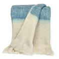 thumbnail image 1 of Parkland Collection Larco 67x52" Striped Fabric Throw Blanket in Blue/White, 1 of 4