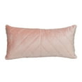 thumbnail image 1 of Parkland Collection Tobyn 12x24" Symmetry Quilted Fabric Throw Pillow in Pink, 1 of 7