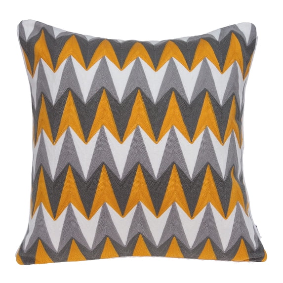 Parkland Collection Toki Gray and Orange Throw Pillow