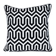 thumbnail image 1 of Nassau Collection Square Geometric Cotton Throw Pillow - 20" - Black and White, 1 of 4