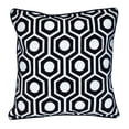 thumbnail image 1 of Nassau Collection Geometric Hexa Square Cotton Throw Pillow - 20" - Black and White, 1 of 4
